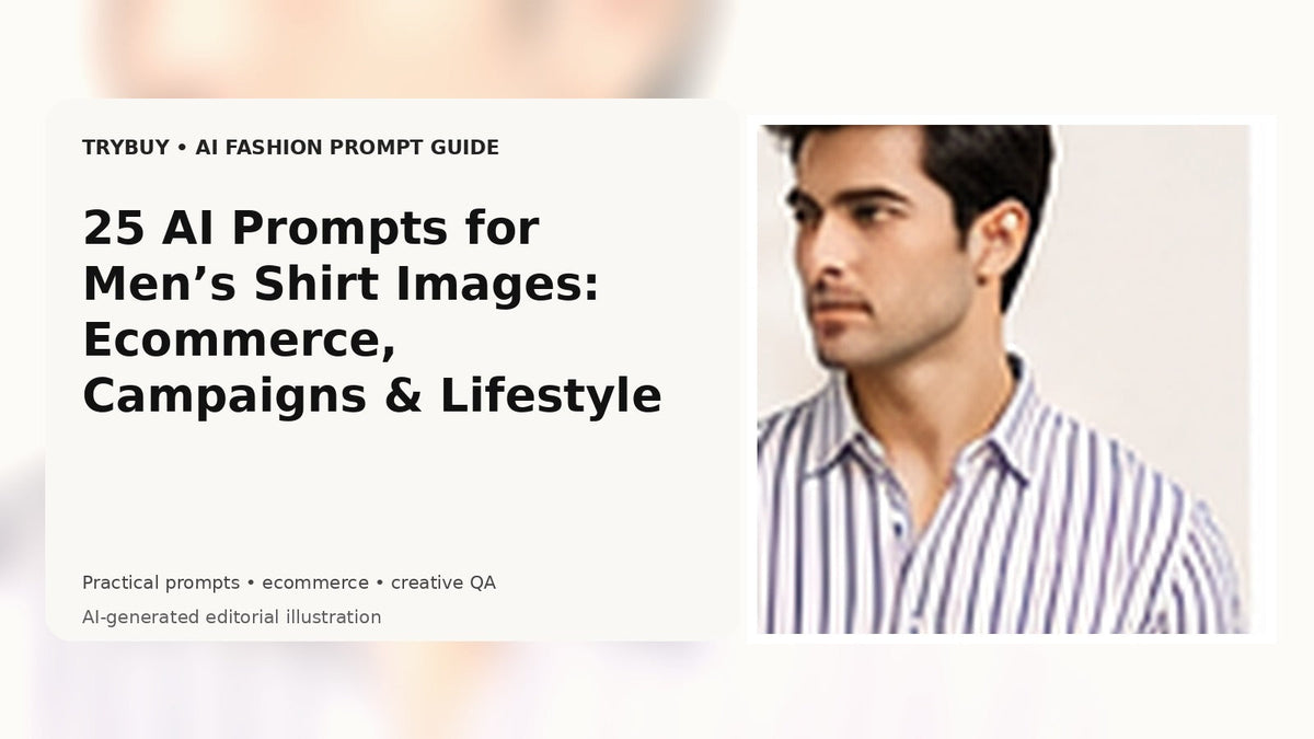 AI-generated editorial cover for men’s shirt image prompt guide