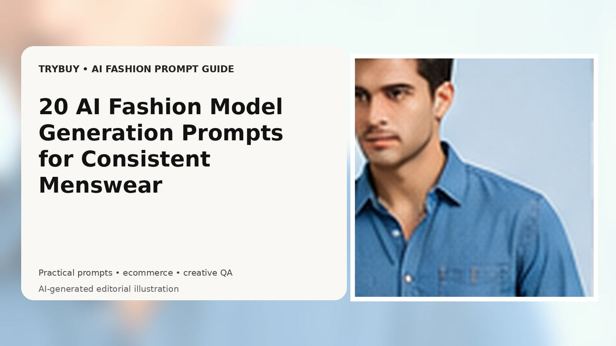 AI-generated editorial cover for consistent menswear model generation prompts