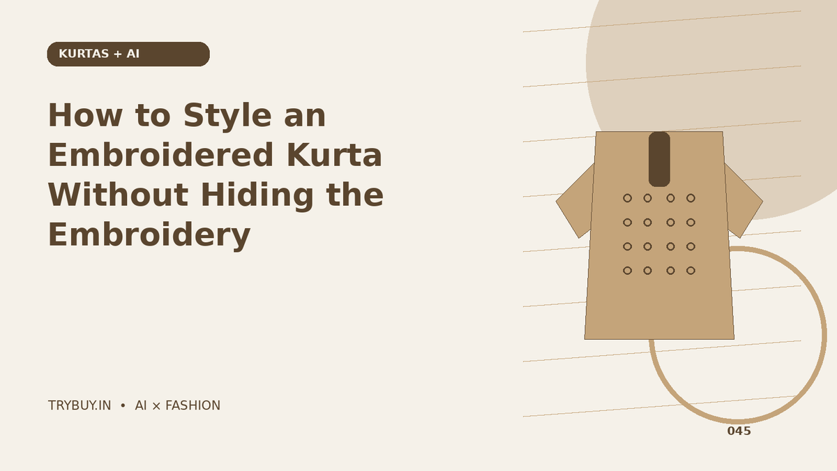 How to Style an Embroidered Kurta Without Hiding the Embroidery