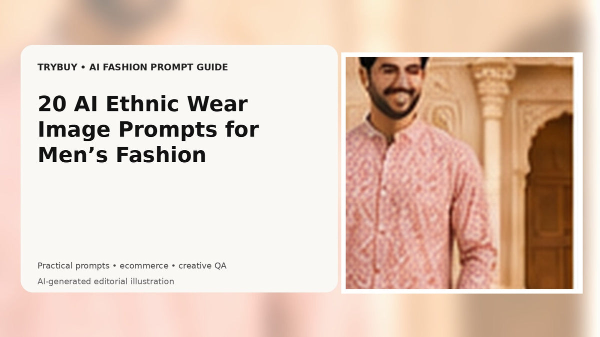 AI-generated editorial cover for men’s ethnic wear image prompts