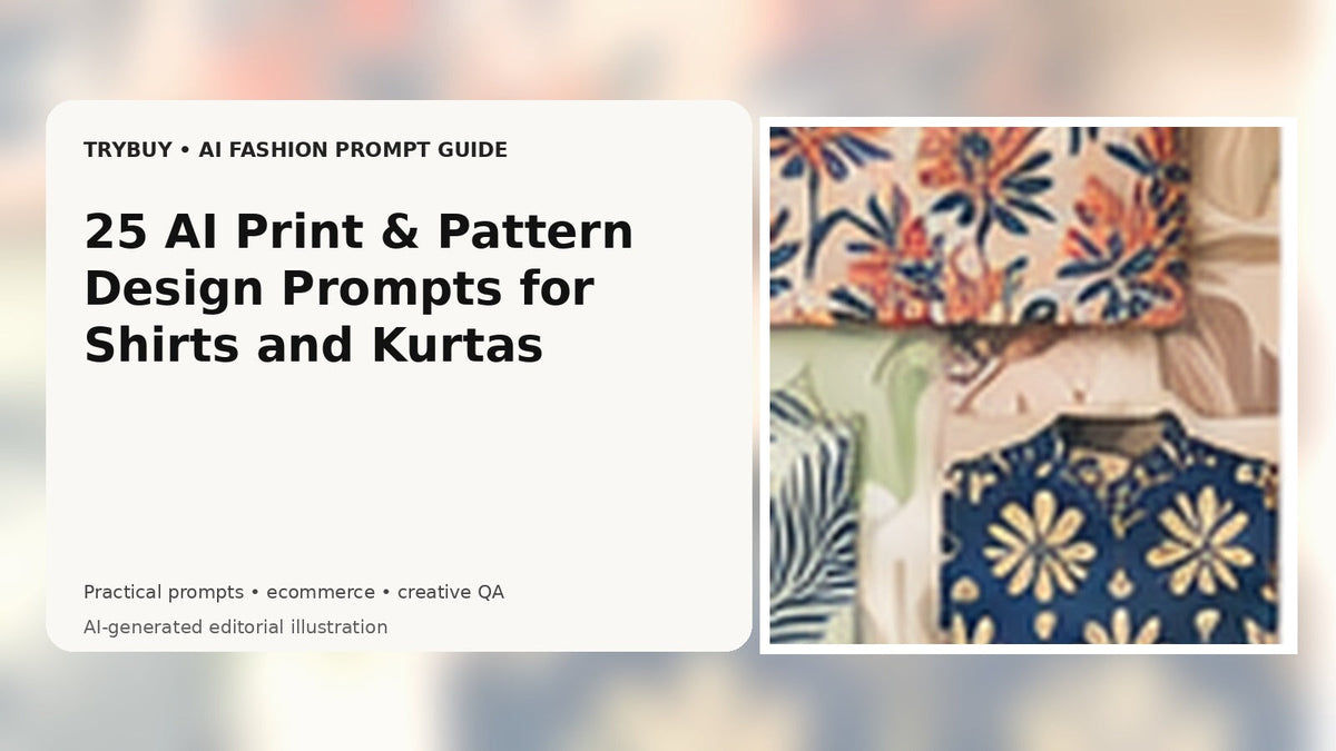 AI-generated editorial cover for shirt and kurta print pattern prompts