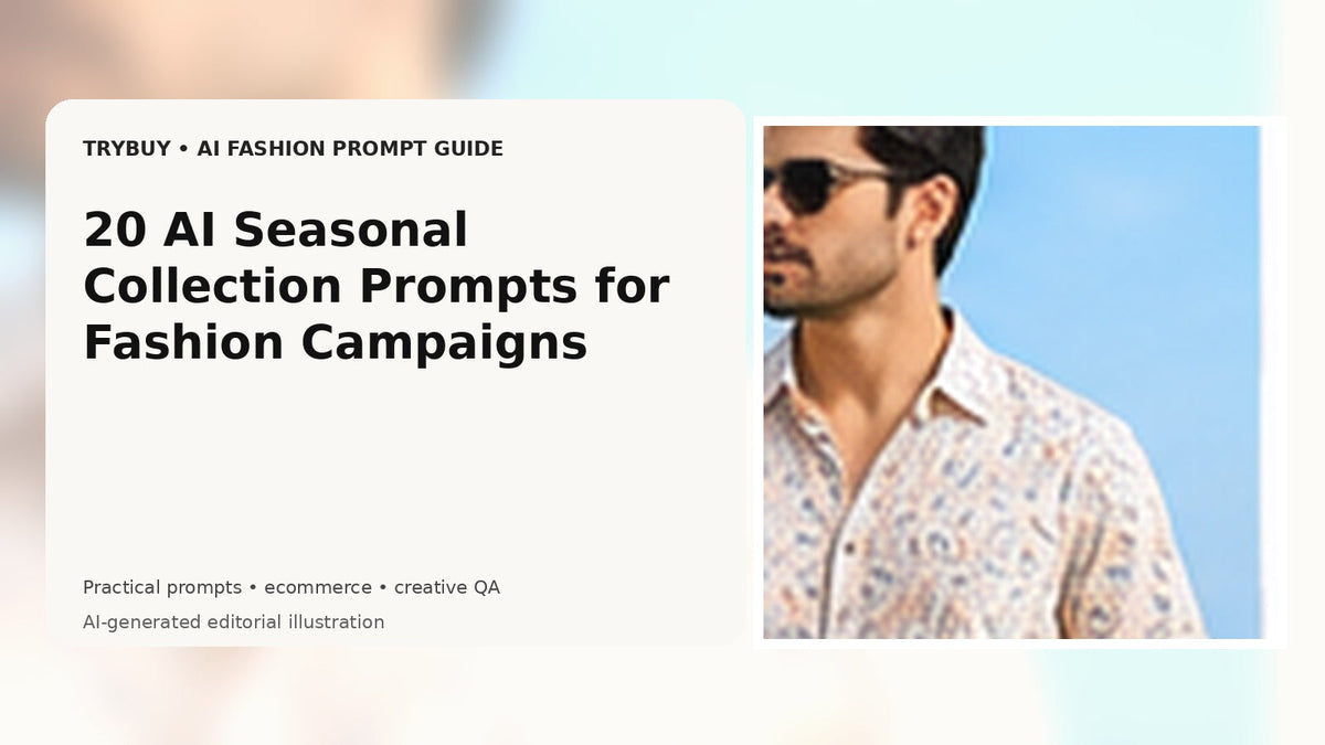 AI-generated editorial cover for seasonal fashion collection prompts