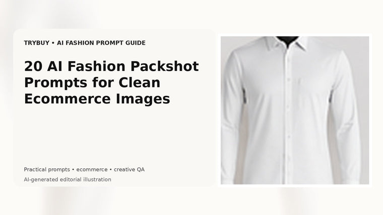20 AI Fashion Packshot Prompts for Clean Ecommerce Images