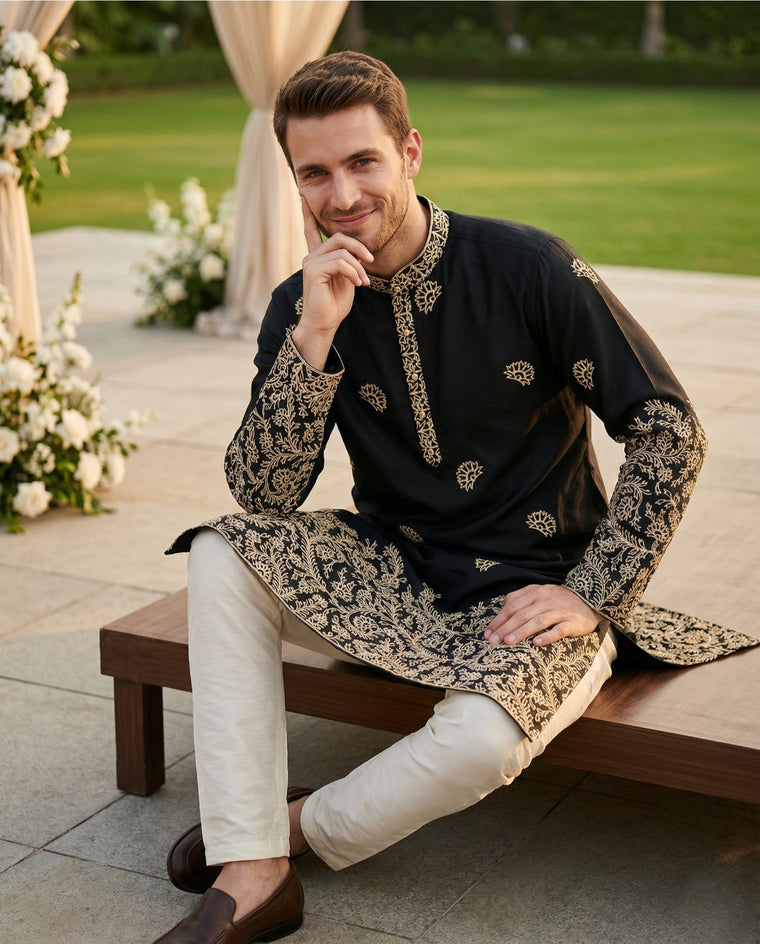 Black Kurta for Men: Evening, Festive and Wedding Styling Guide