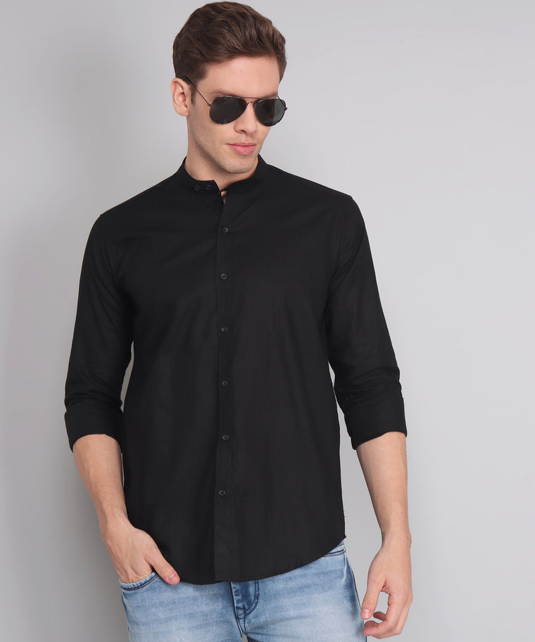 Elevate Your Professional Wardrobe: The Timeless Power of the Black Linen Office Wear Shirt