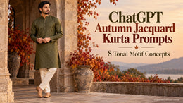 ChatGPT Autumn Jacquard kurta prompts: 8 Tonal motif Concepts
