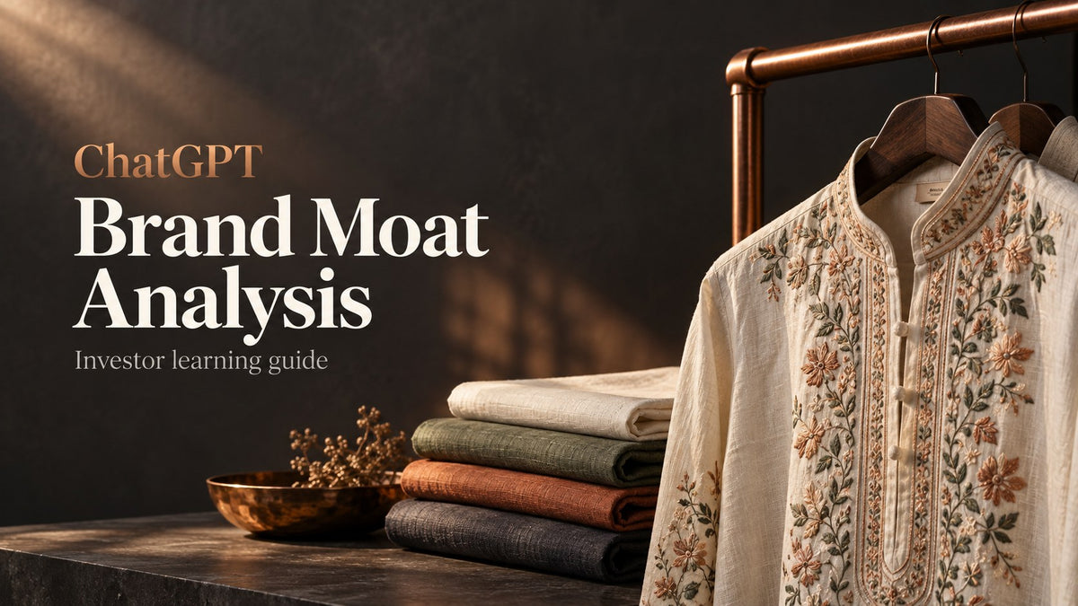 ChatGPT Brand Moat Analysis investor learning guide, readable title over an IA-generated editorial concept