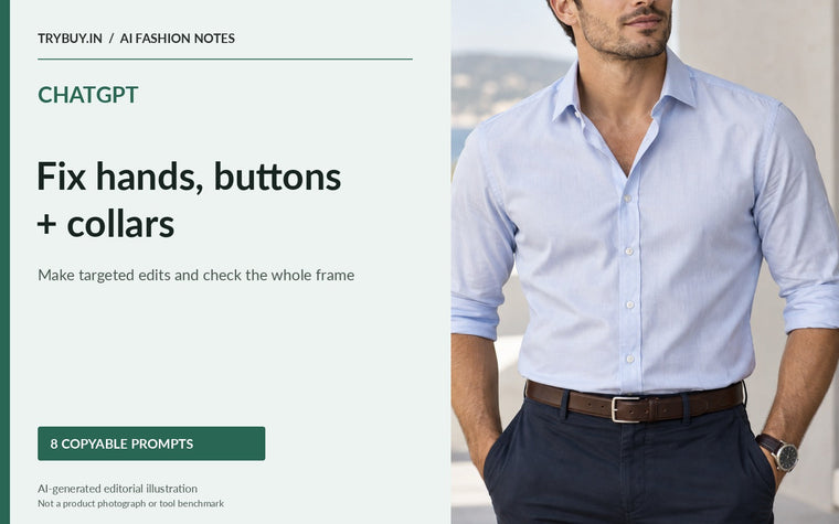 ChatGPT Fashion Image Correction Prompts for Hands, Buttons and Collars