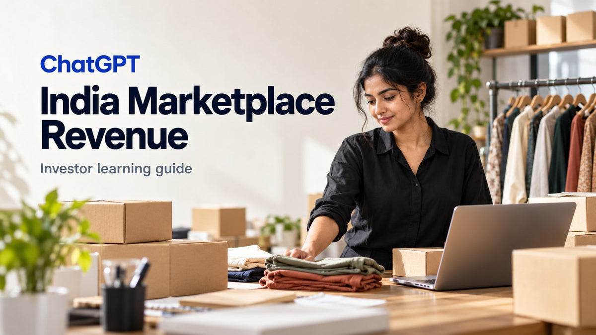 ChatGPT India Marketplace Revenue investor learning guide, readable title over an AI-generated editorial concept