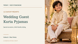 12 ChatGPT Prompts for Kids’ Wedding Kurta Pyjama Photos