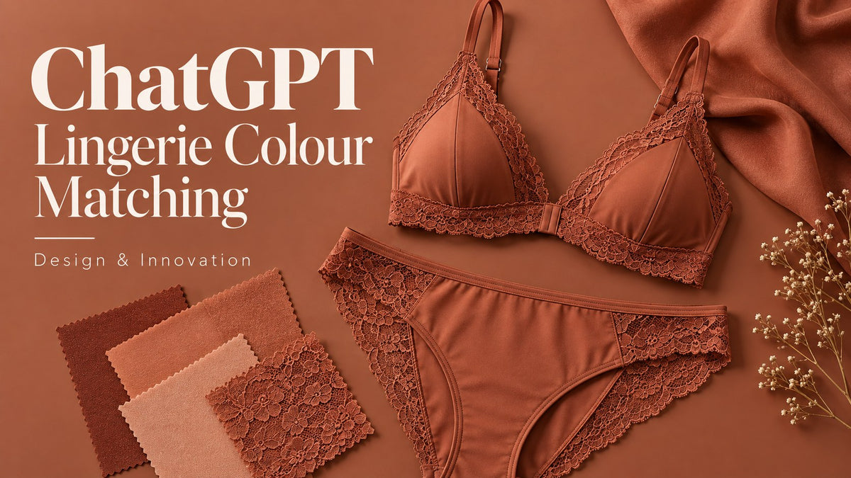 ChatGPT — Lingerie Colour Matching. AI-generated editorial concept, not actual inventory or performance evidence.