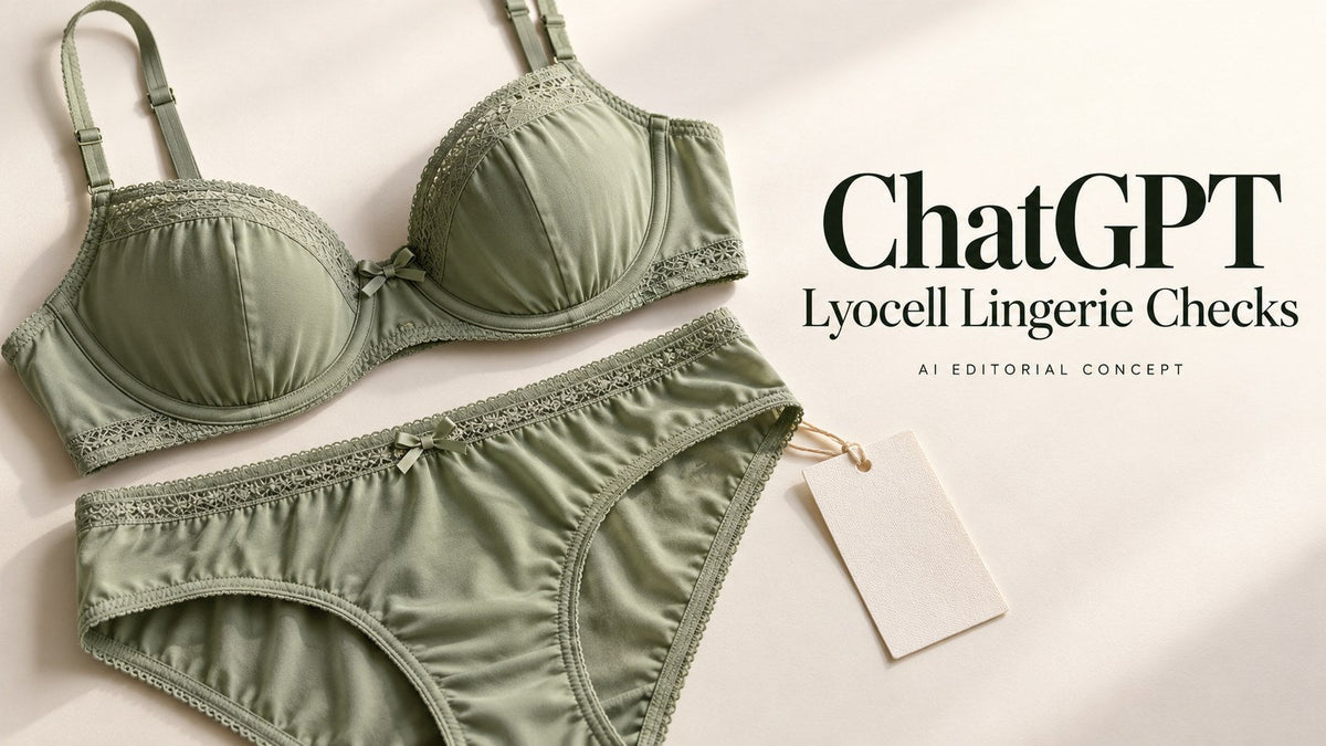 ChatGPT — Lyocell Lingerie Checks; AI-generated garment-only editorial concept