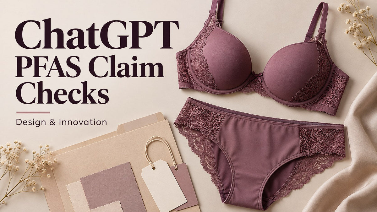 ChatGPT — PFAS Claim Checks. AI-generated editorial concept, not actual inventory or performance evidence.