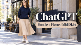 ChatGPT: Pullover Hoodie and Pleated Midi Skirt Outfit Prompts