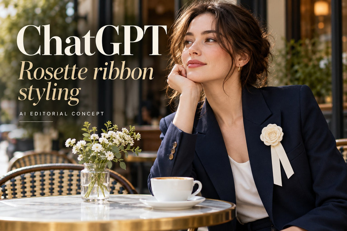 ChatGPT — rosatte ribbon styling — KI-generated editorial concept