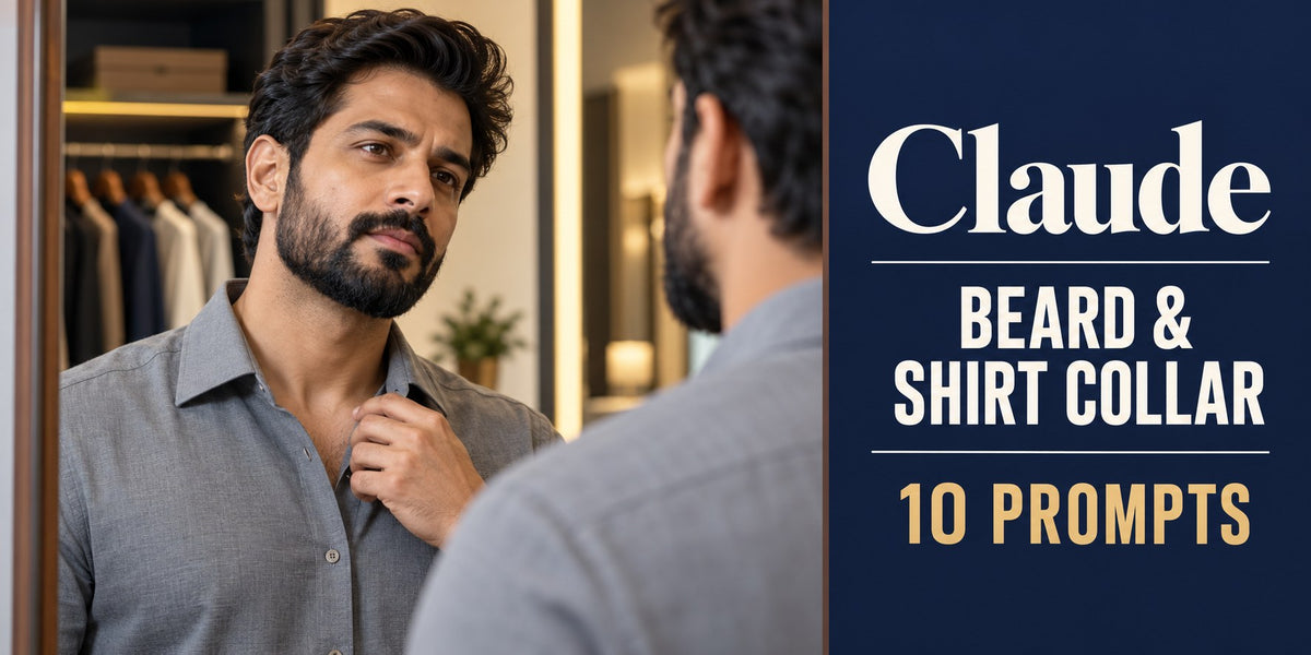 AI-generated editorial concept: Claude Prompts: Shirts With a Beard. Fictional garments, not actual inventory.