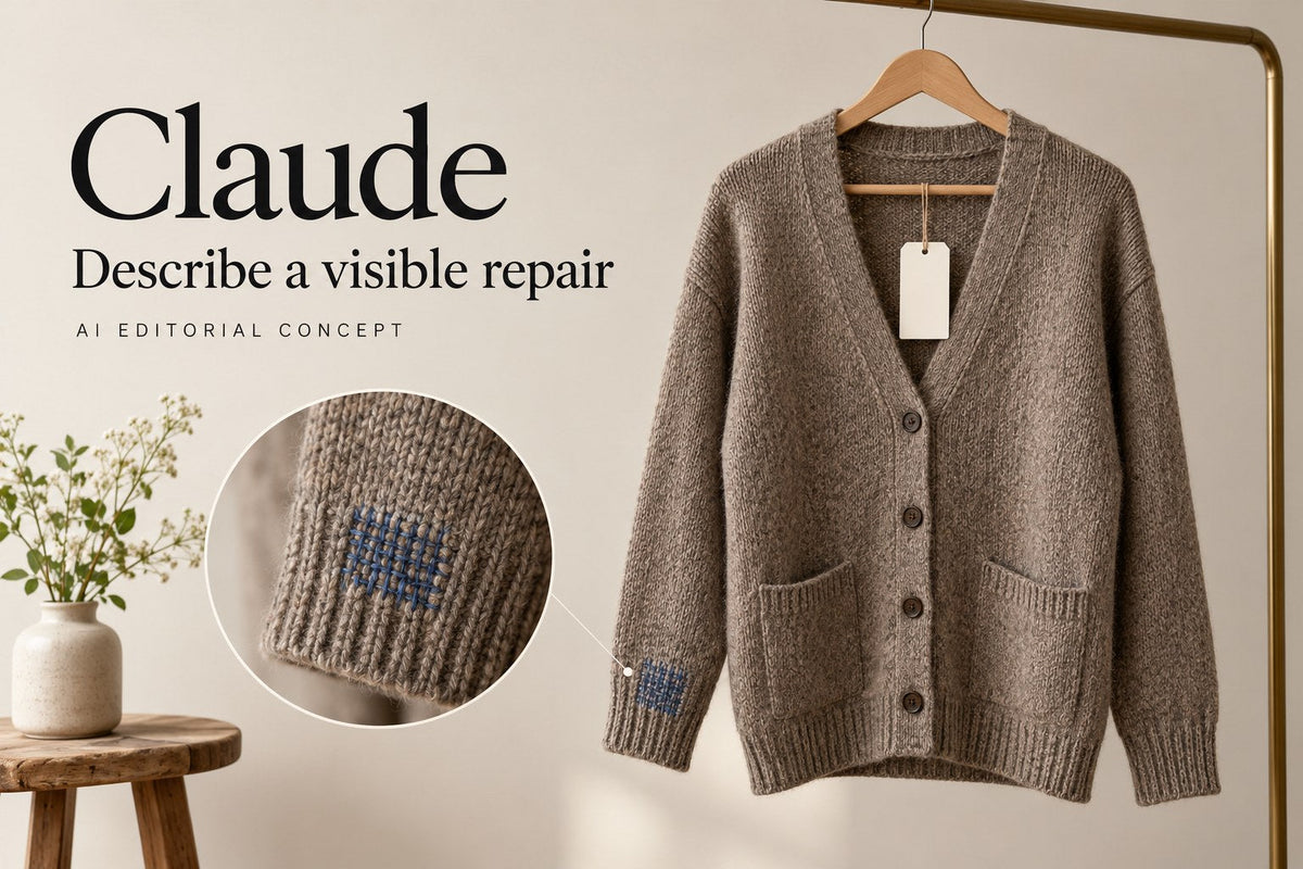 Claude — Describe a visible repair — AI-generated editorial concept