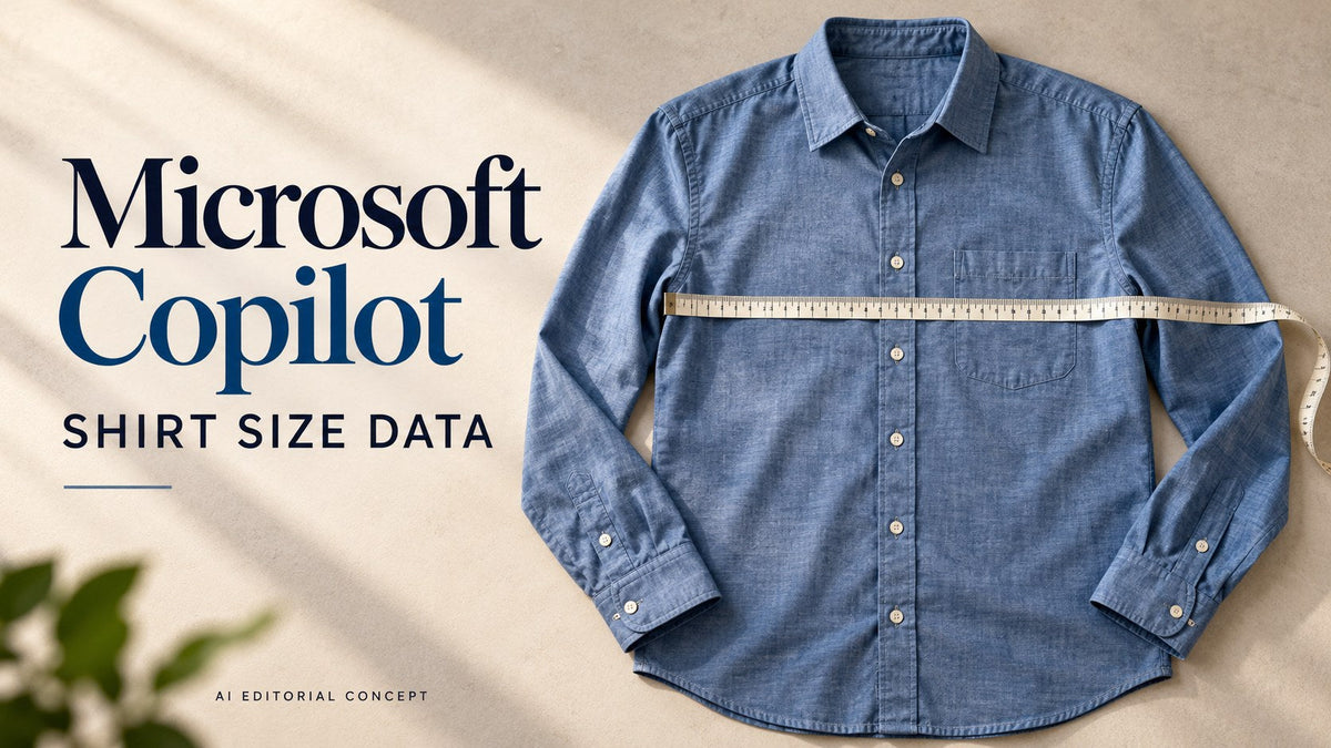 AI editorial concept: Microsoft Copilot Men’s Shirt Size Prompts: Separate Body and Garment Measurements