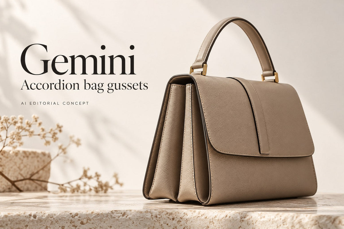 Gemini — Accordion bag gussets — AI-generated editorial concept