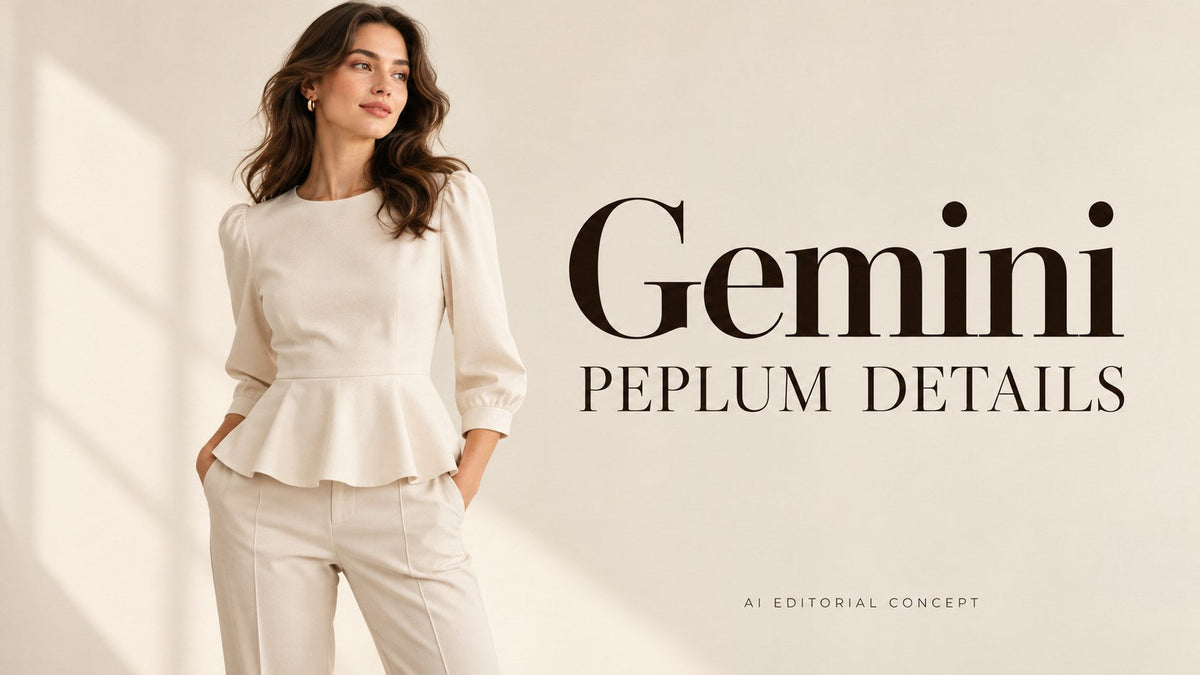 AI editorial concept: Gemini Peplum Top Image Prompts: Keep the Waist Join and Flare Distinct