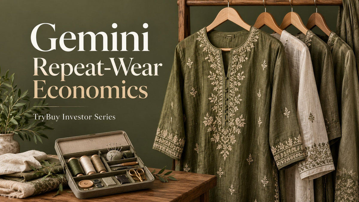 Gemini — Repeat-Wear Economics. KI-generated editorial concept; not a catalogue photograph.