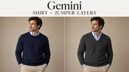 Gemini Shirt and Jumper Prompts: Compare Crew Neck and V-Neck Layers