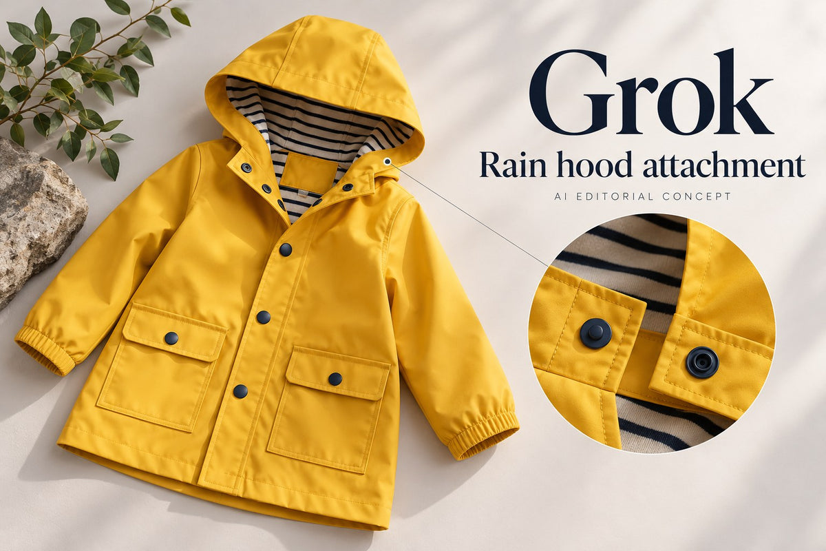Grok — Rain hood attachment — AI-generated editorial concept
