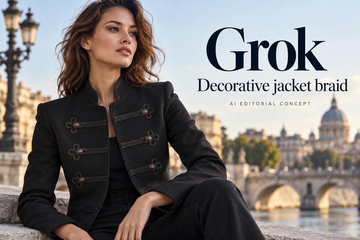 Grok — Decorative jacket braid — KI-generated editorial concept