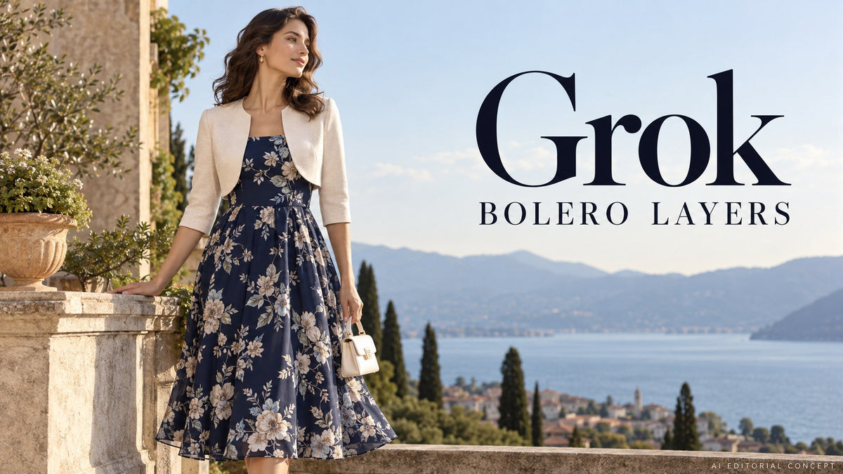 Grok bolero layers — AI-generated editorial clothing concept