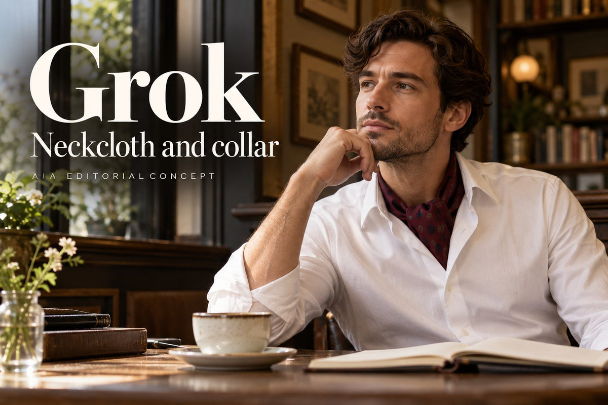 Grok — Neckcloth and collar — AI-generated editorial concept