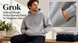 Grok: Pullover Hoodie Pocket-Opening Detail for Shopping Guides