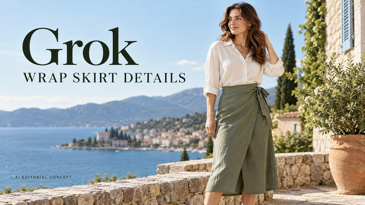 Grok Women’s Wrap-Skirt Image Prompts: Keep Overlap and Tie Routes Clear