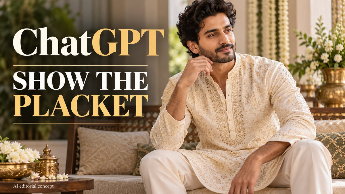 ChatGPT — SHOW THE PLACKET. AI-generated editorial concept, not a TryBuy product photograph.