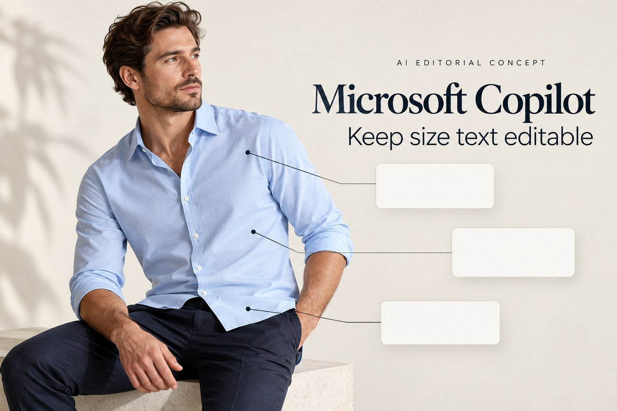Microsoft Copilot — Keep size text editable — IA-generated editorial concept