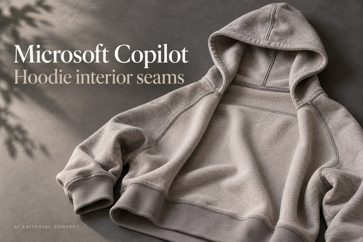 Microsoft Copilot — Hoodie interior seams — AI-generated editorial concept