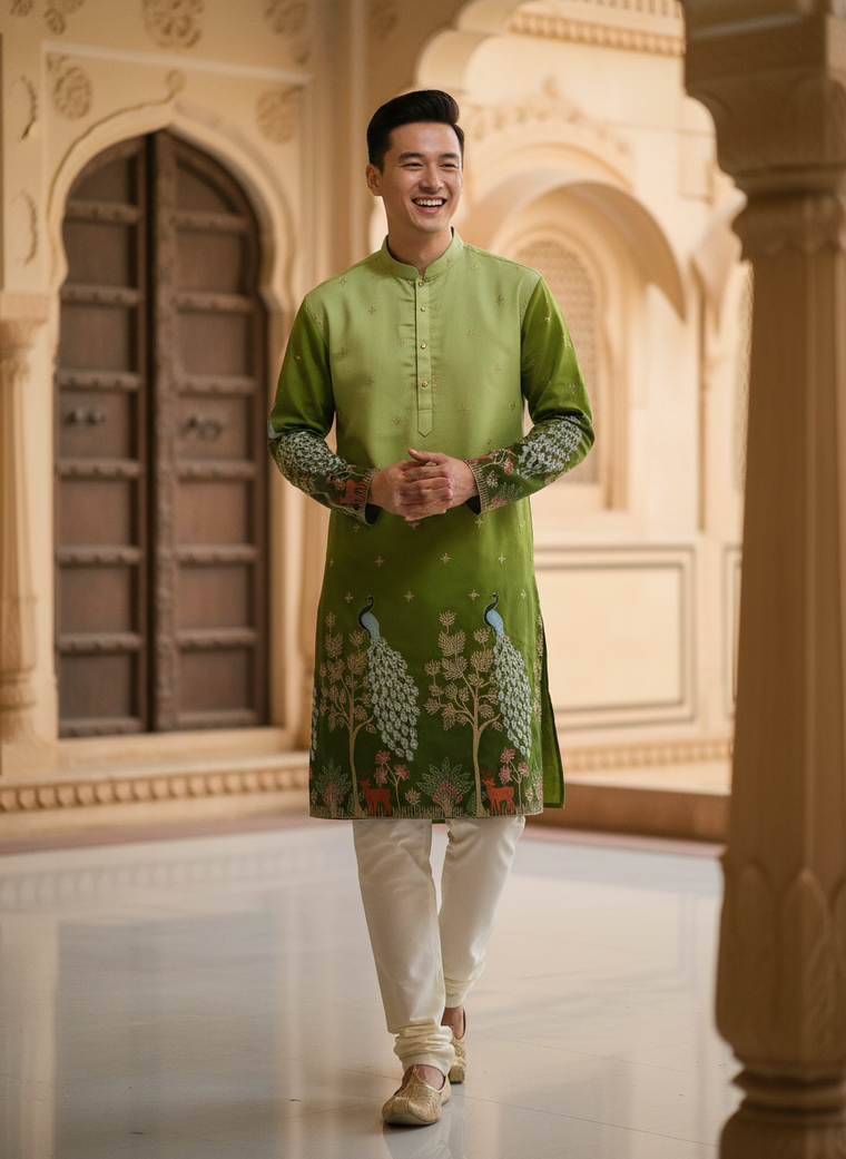 Green Kurta, Tree of Life: A Festive Outfit With Meaning