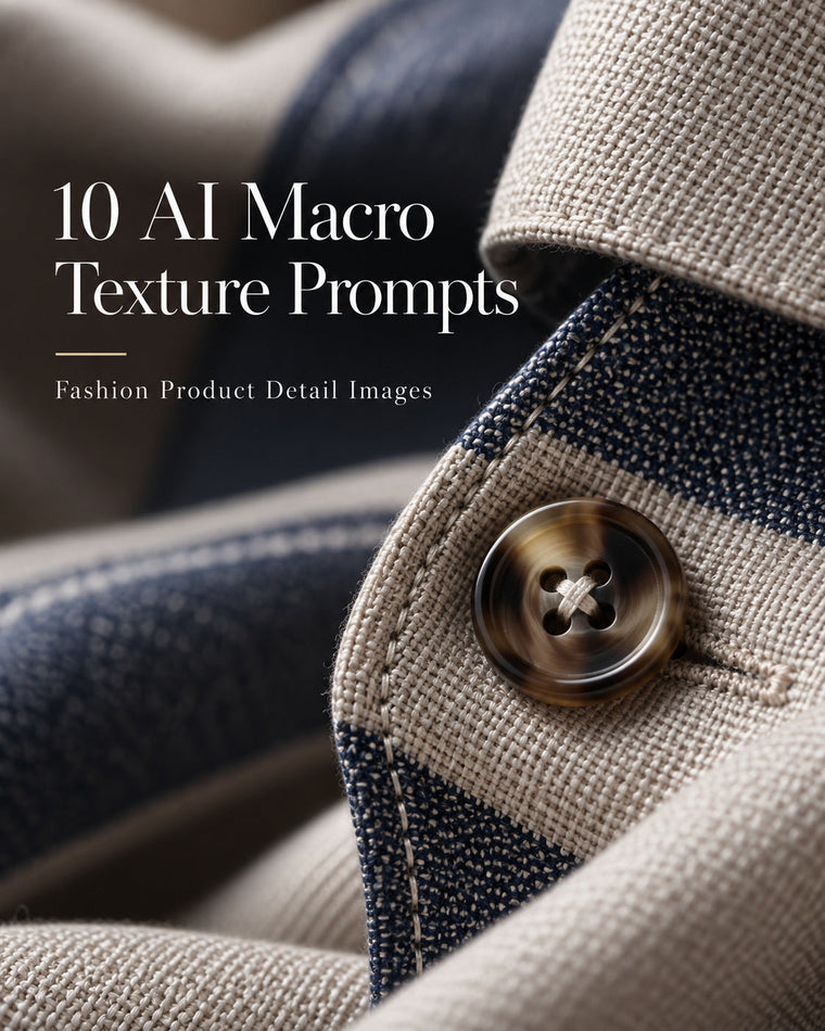 10 AI Macro Texture Prompts for Fashion Product Detail Images
