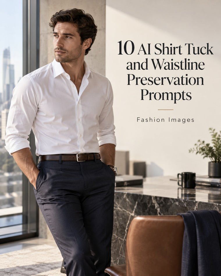 10 AI Shirt Tuck and Waistline Preservation Prompts for Fashion Images