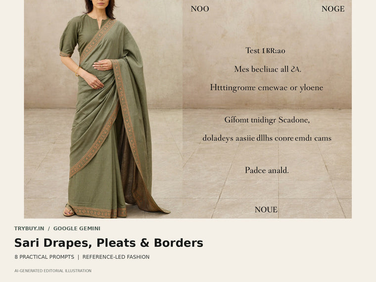 Google Gemini Sari Prompts: Preserve Pleats, Pallu and Borders