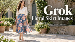 Grok Prompts for Floral Midi Skirt Images: Keep the Shirt and Print Separate