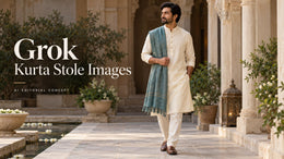 Kurta Stole Image Prompts: Keep the Placket Visible Across Views