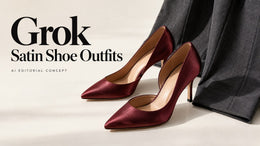 Grok Prompts for Satin Shoe Outfits: Evening Trousers, Hems and Reflections