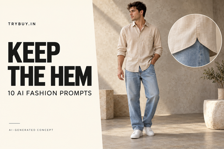 10 AI camisa Hem Length Preservation Prompts for Ecommerce Images