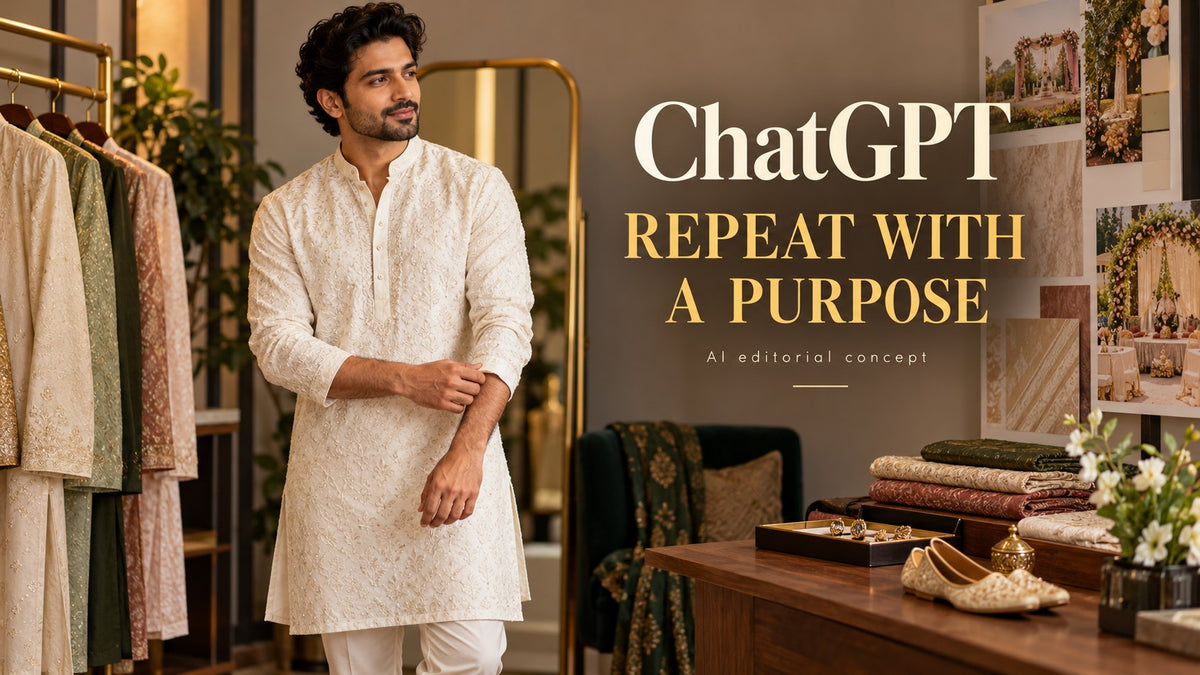 ChatGPT — REPEAT WITH A PURPOSE. AI-generated editorial concept, not a TryBuy product photograph.