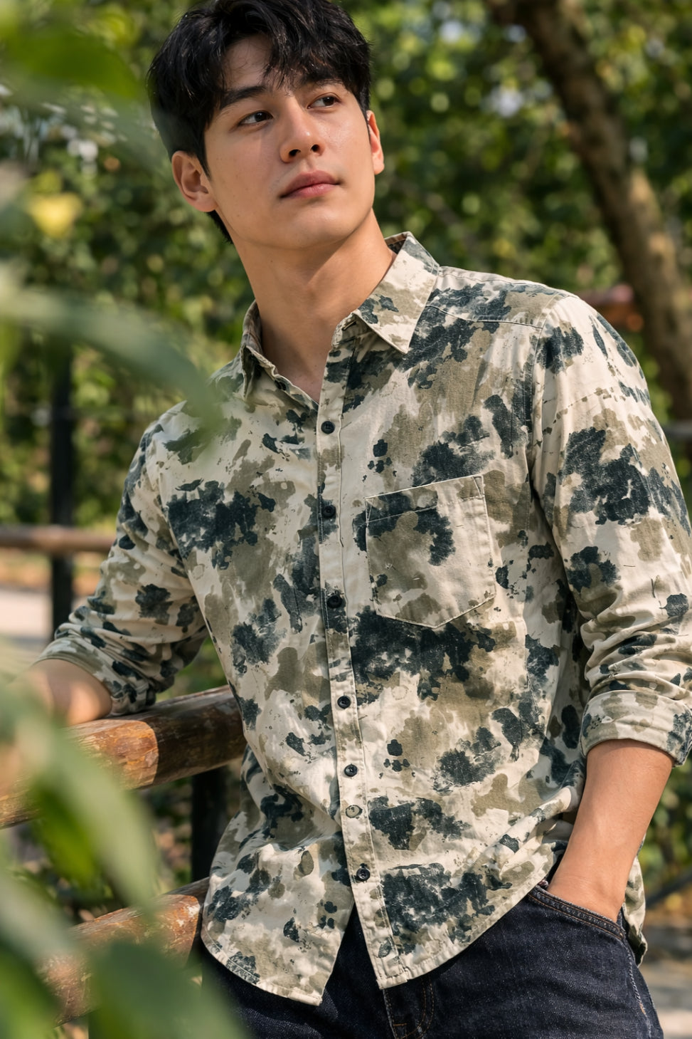 Men Brooklyn Printed Slim Fit Casual Shirt - TB_2106