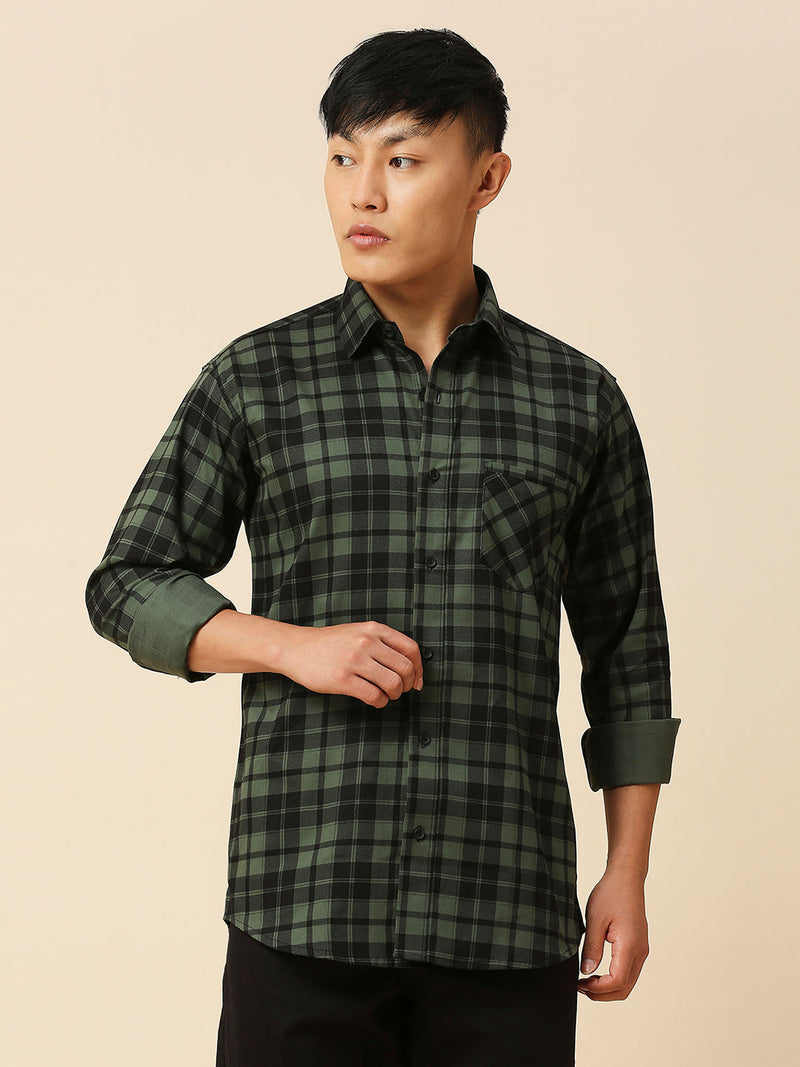 Lush Cotton Checked Shirt for Men 4