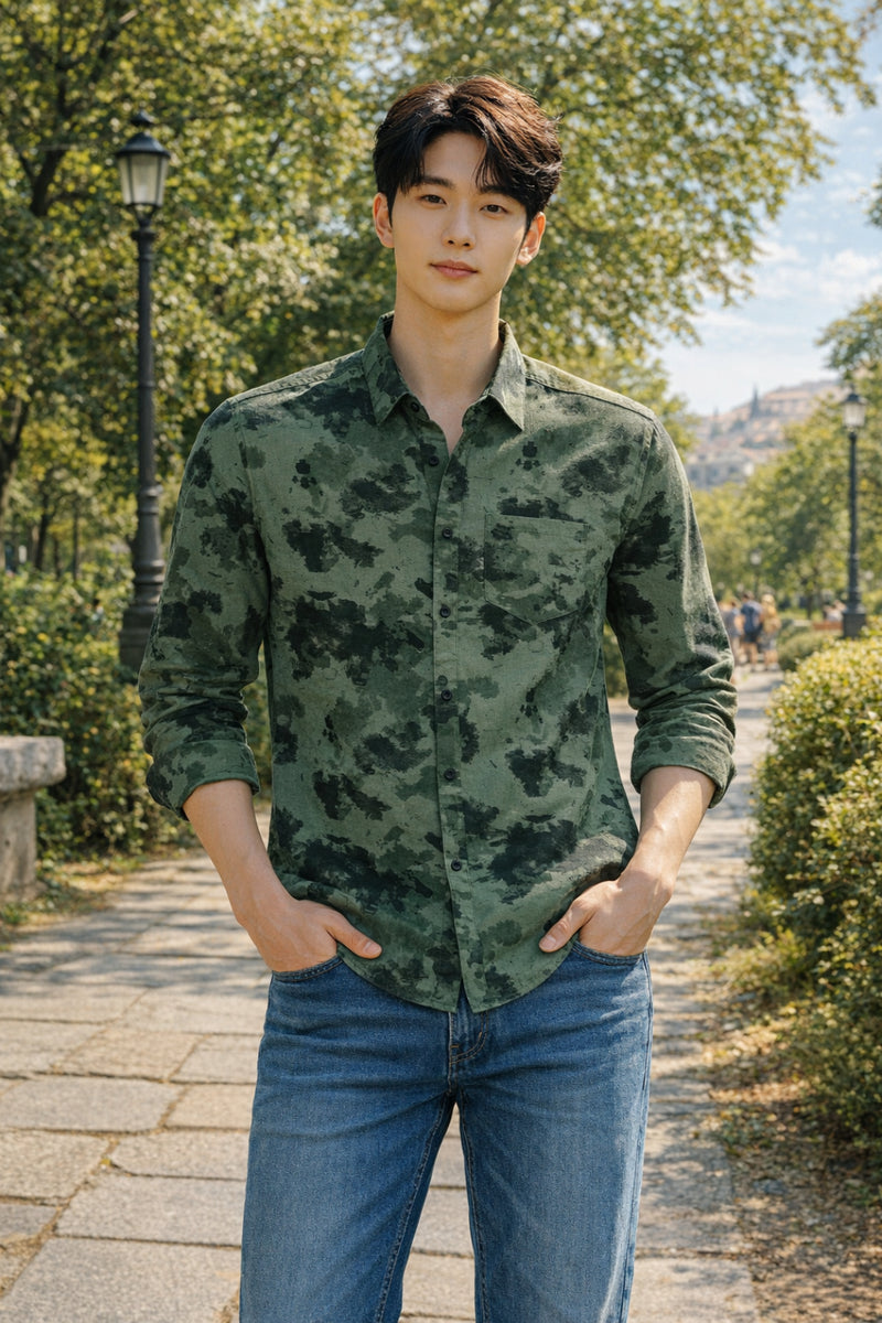 Men Brooklyn Printed Slim Fit Casual Shirt - TB_2108 3