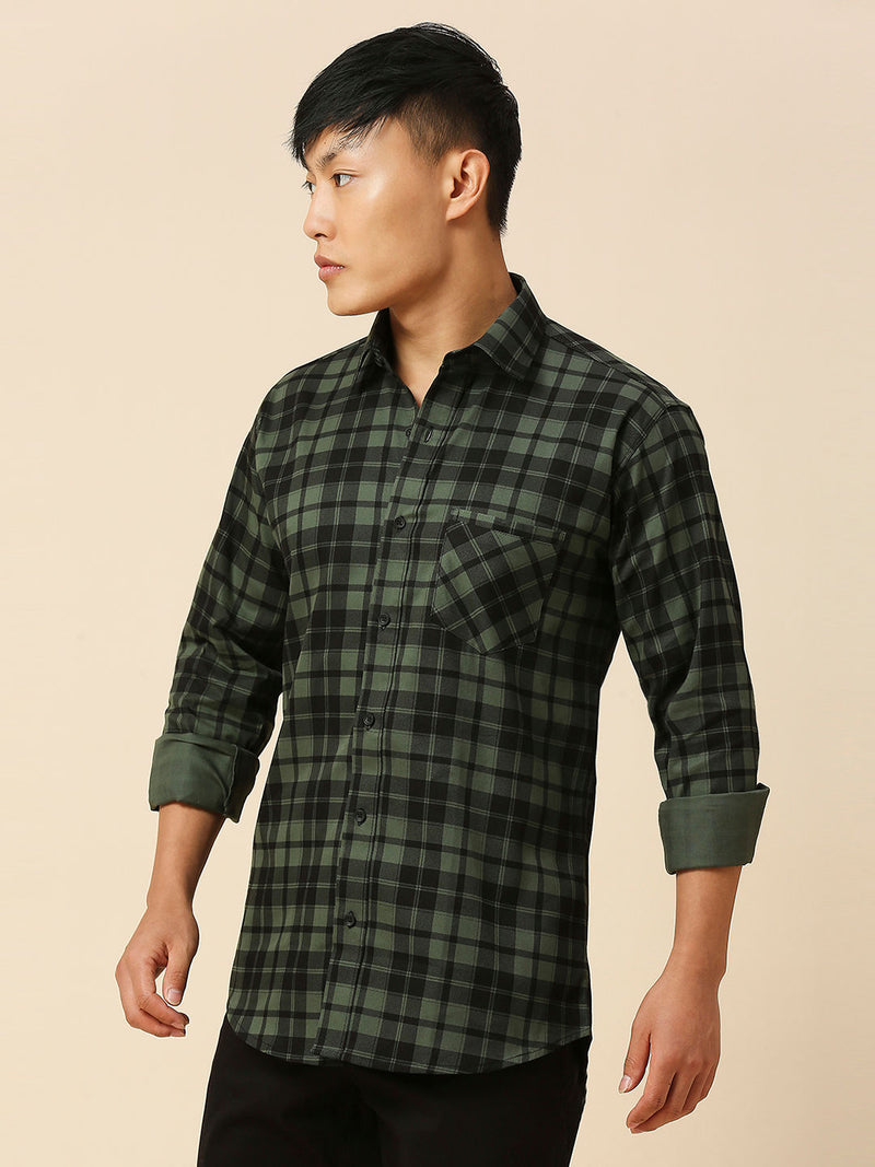 Lush Cotton Checked Shirt for Men 3
