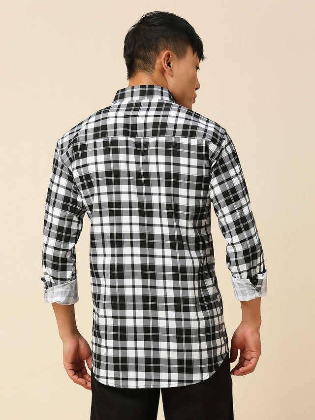 Smooth Checked Cotton Shirt for Men