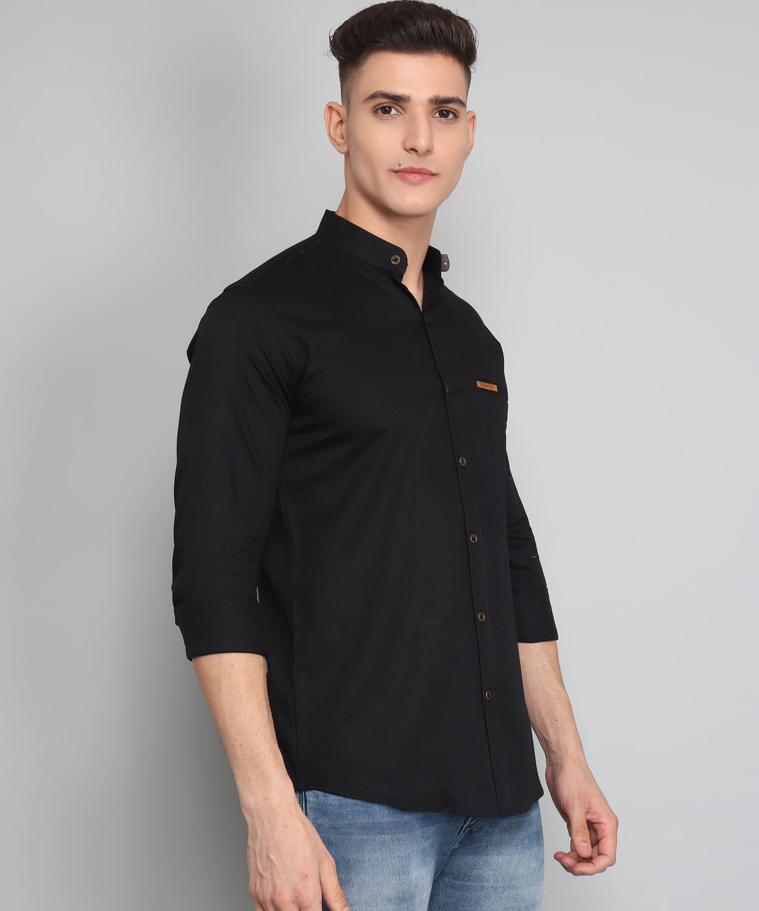 
TryBuy কালো Solid কটন পুরুষদের শার্ট ছবি

